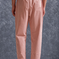 The Lifestyle Co Light Pink Solid Linen Relaxed-Fit Trousers